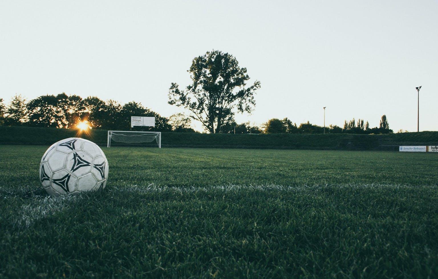 Soccer ball on the field